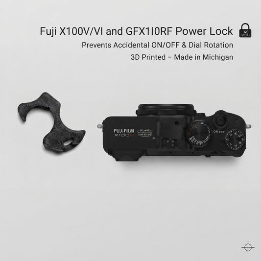 Fujifilm X100V/VI & GFX100RF Power Switch Lock